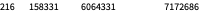 216 158331 6064331 7172686